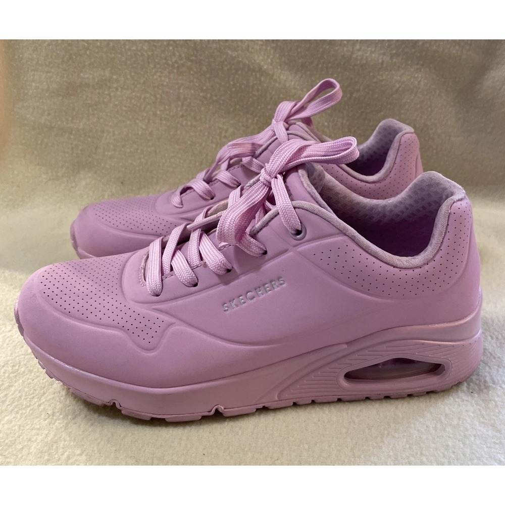 Skechers Uno Lace-Up Sneakers - Frosty Kicks Light Lavendar Purple Pastel size 9
